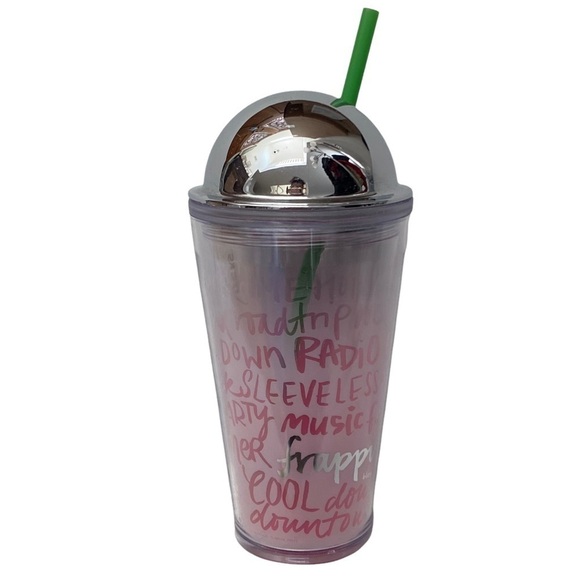 Starbucks Dome Lid with Straw Frappuccino Cold Beverages 16 oz - Picture 1 of 6